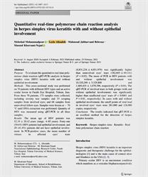 Quantitative real-time polymerase change reactions in herpes simplex virus keratitis  with and witho